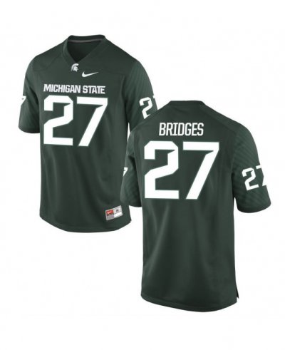 Men's Michigan State Spartans NCAA #37 Weston Bridges Green Authentic Nike Stitched College Football Jersey BW32I01VB